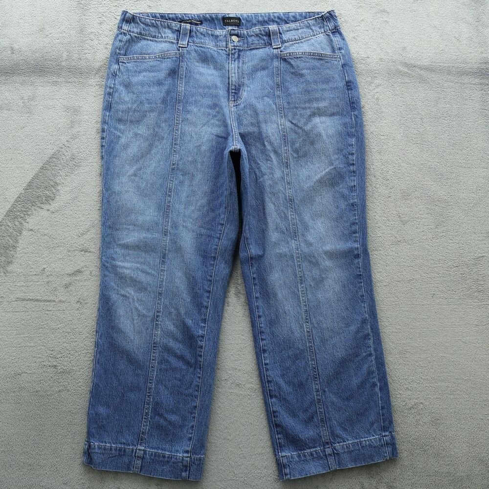 Talbots Jeans Women's 18W High-Rise Classic Trouser Wide-Leg Denim 29" Inseam